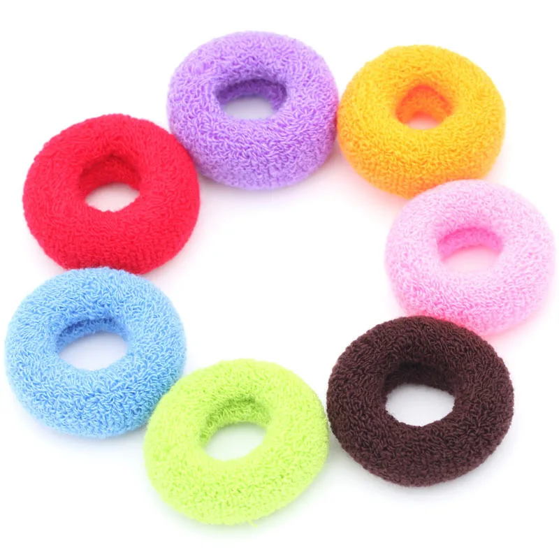 New Women Colorful Cute Solid Elastic Hair Bands Girls Soft Hair Scrunchies Ties Hair Accessories