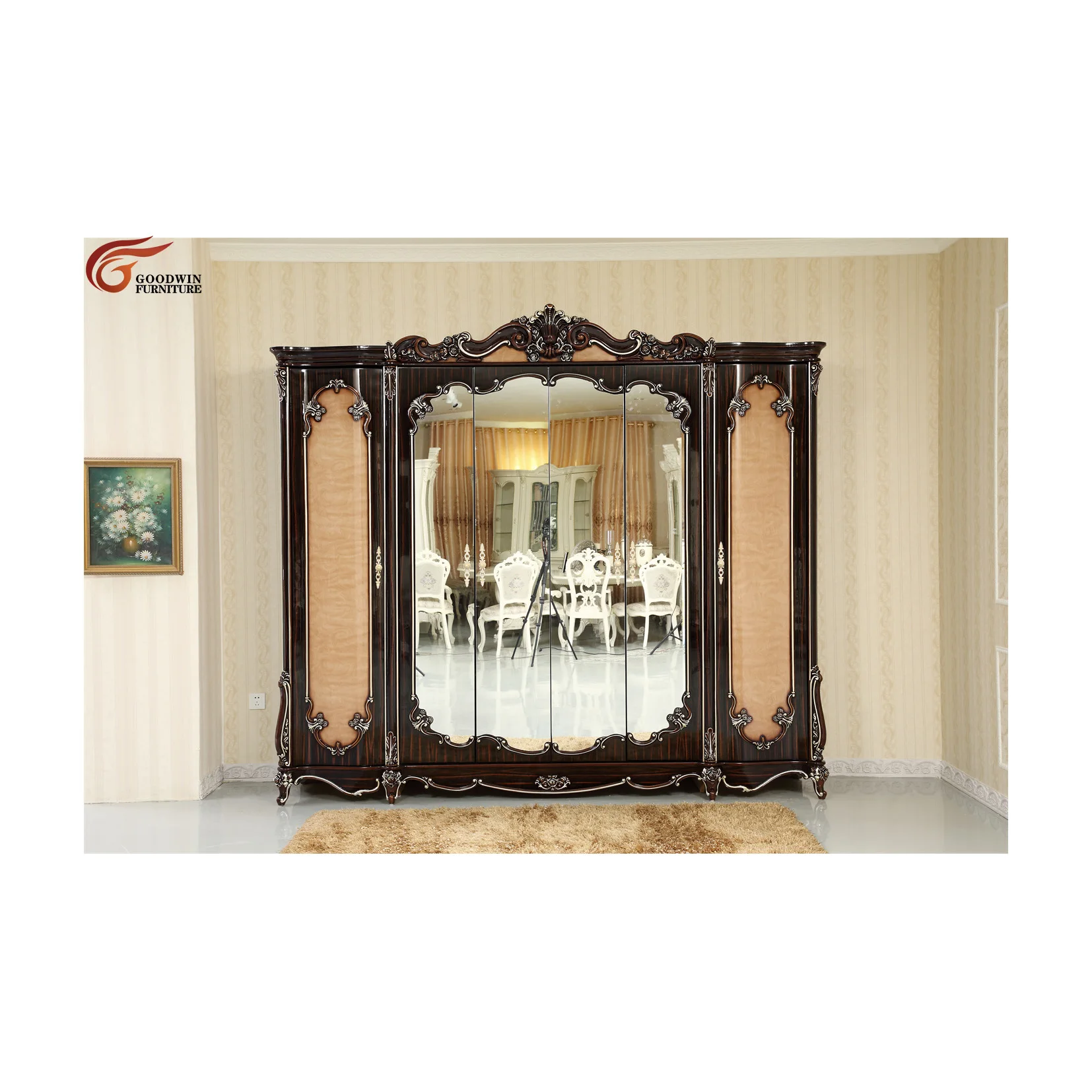 Goodwin Factory Classic Price Home Use Bedroom Furniture Bedroom Decor 6 door wardrobe GD42.2