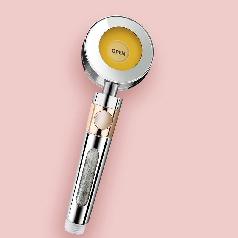 Modern Korea Japan Style Shower Head with Activated Charcoal Lemon Aroma ABS Plastic Plastic with Massage Rainfall Functions