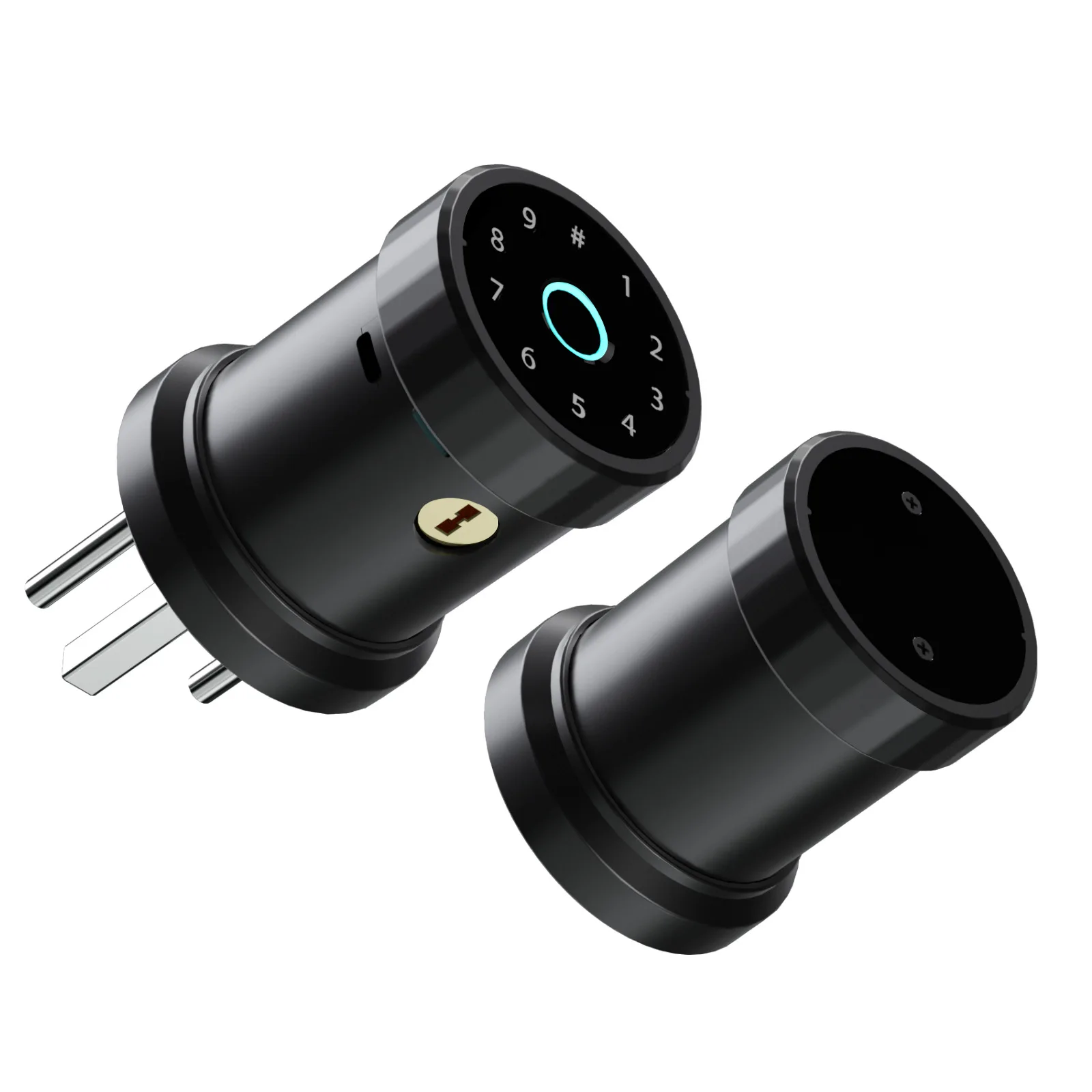 Интеллектуальный Сферический замок со сканером отпечатков пальцев, заказ на деревянную дверь в помещении, офисную квартиру с граффити