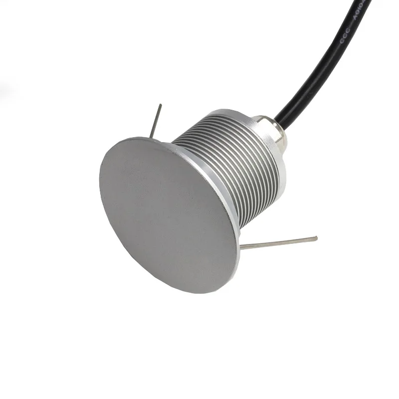Acrylic underground 1W round foot lamp waterproof step lamp 12V24V embedded stair light buried wall lamp