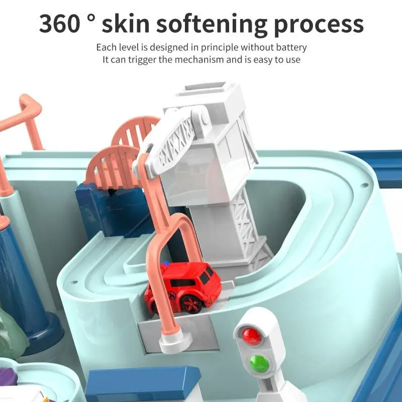 Hand-eye Coordination Training Educational Toy Puzzle Car Climbing Flexile Set Racing Model Toy Car  Adventure Game Track Garage