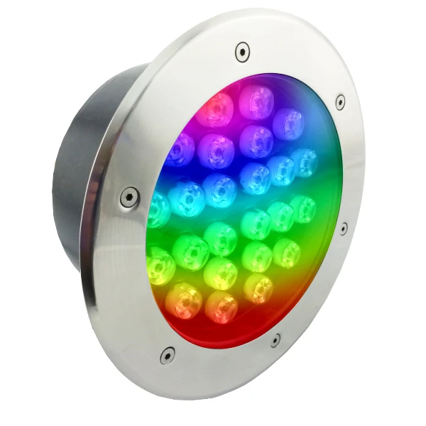 Outdoor Recessed Ground Floor Lamp IP67 Waterproof rgb dmx inground 12W DC24V led underground light