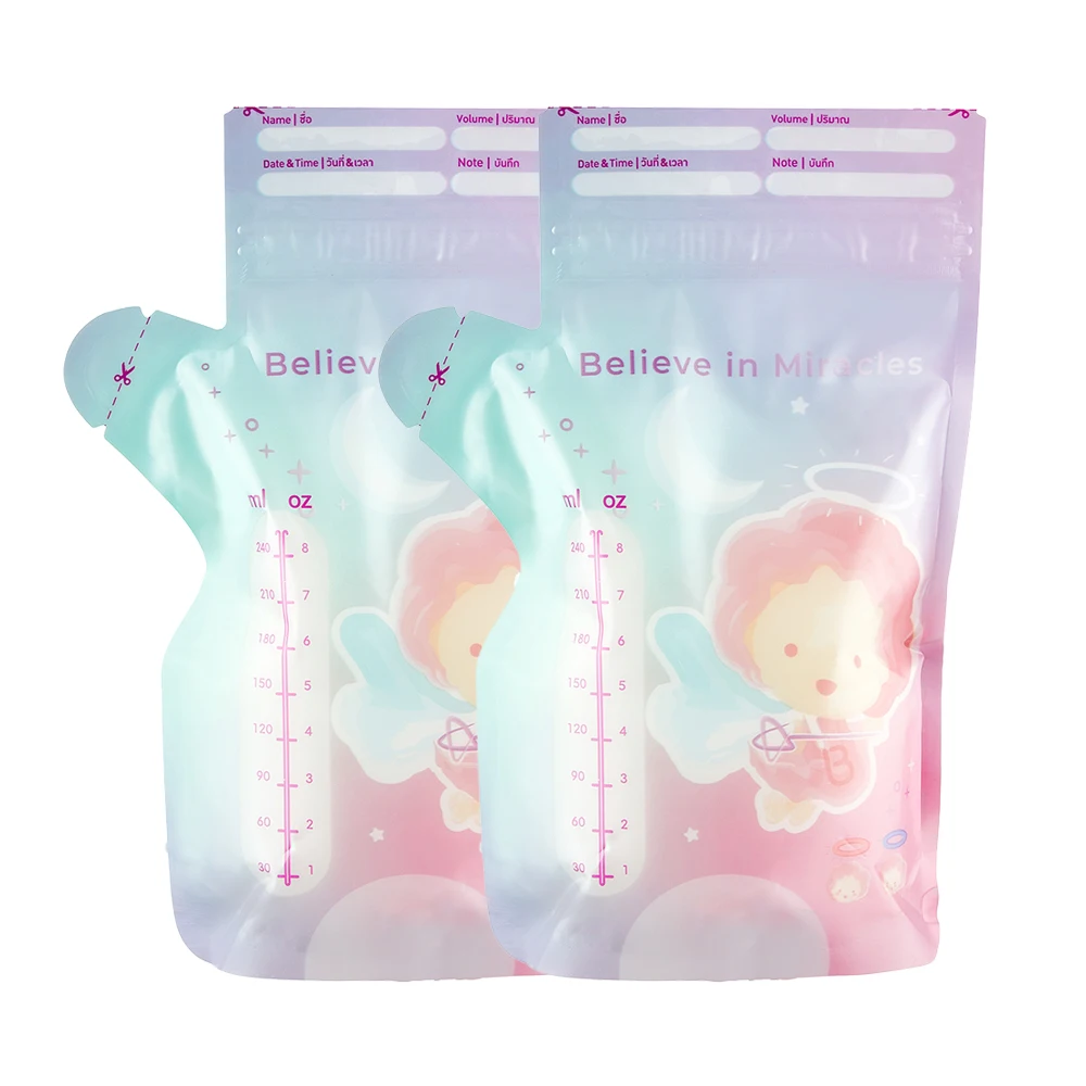 Easy tear Custom logo package box Leak Proof LDPE Liner Breastmilk Storage Bags  Breast BPA Free 30 50 100 200300 counts