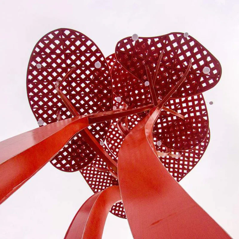 K029 Hardware large mangrove red tree sculpture decoration metal stainless steel garden large sculptures art decorative outdoor