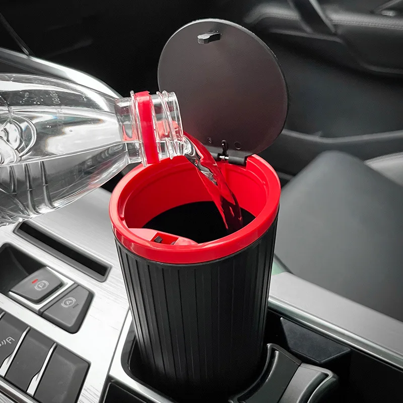 Vehicle Console Door Pocket Home Office Use Trash Container Mini Plastic Cute Car Trash Can Car Garbage Bin