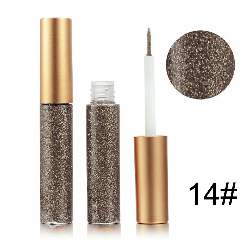 Wholesale Waterproof Glitter Eyeliner Private Label Vegan Color Eyeliner Liquid Custom Logo