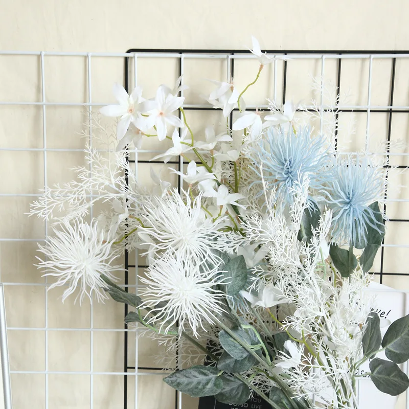 Factory Wholesale Artificial Flowers Sea Urchin Flowers Soft Plastic For Wedding Decoration