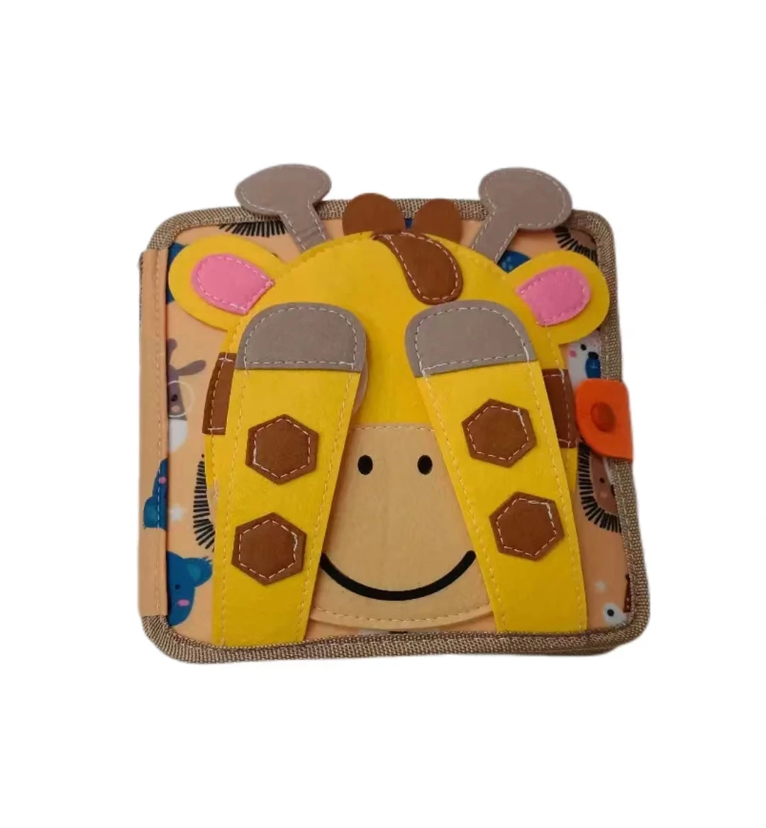 Giraffe Shaped Busy Board Preschool Sensory Educational Books For Girls And Boys Kids About Airplane And Car Travel