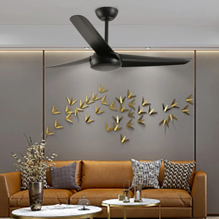 Hot Sale Retro 52 inch Black White Pure Copper Dc Motor Bldc Remote Control Modern Silent Ceiling Fan