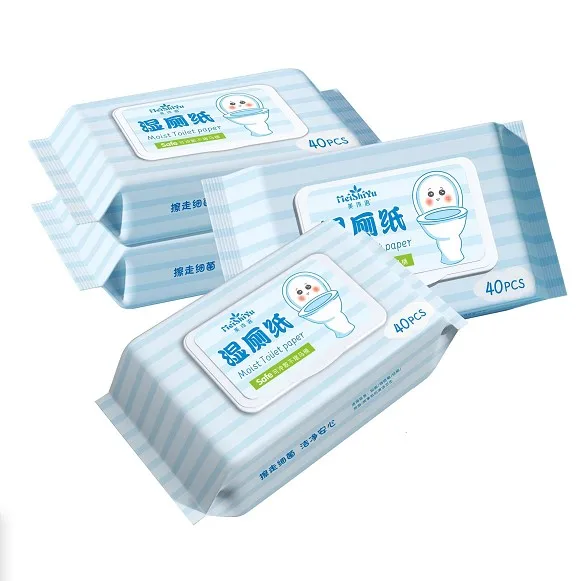 Customized Wholesale Skin-friendly Wet Toilet Paper, Eco Friendly, Can be Water Scattered Wet Toilet Wipes