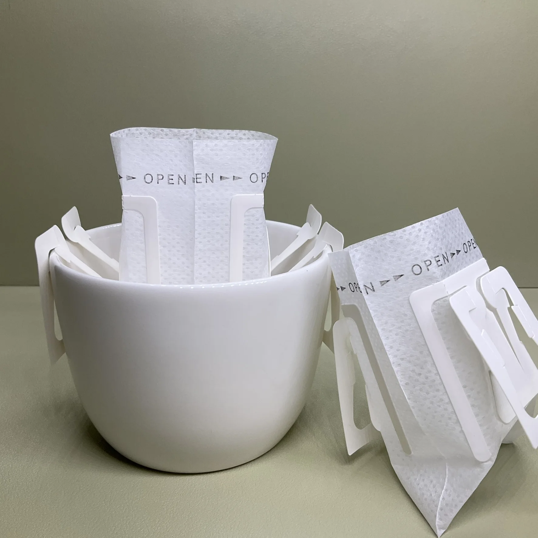 Disposable Coffee Filter Paper Bag In Stock Hanging Ear Drip Coffee Bag