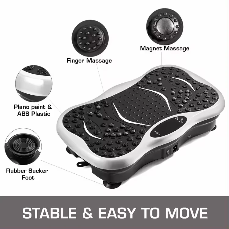 Whole body plate machine massage vibration platform exercises burning fat one two fit