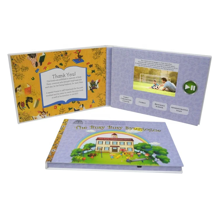 Video Customized 5 Inch Promotion Greeting Card/advertising Video Card IPS Screen Electronic Brochure Lcd Screen 5' Paper OEM