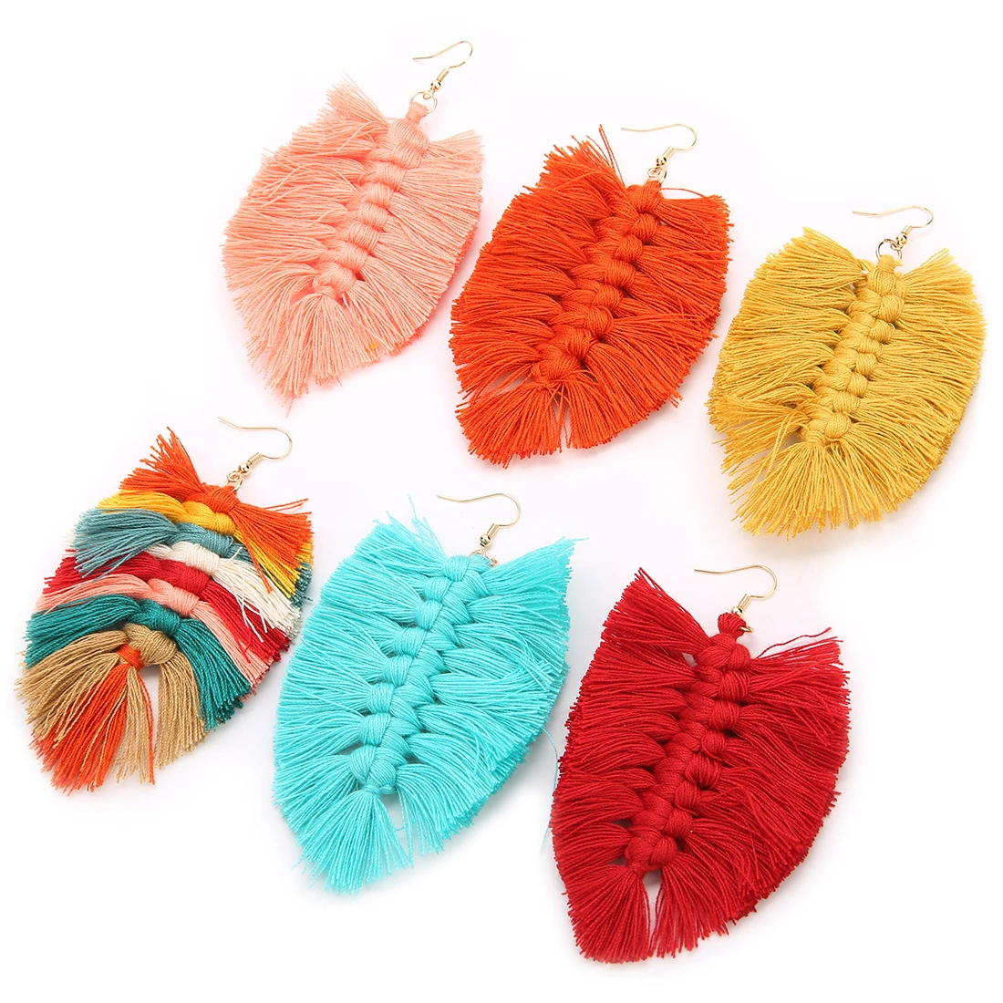 Bohemian Jewelry Tassel Earrings Handmade Colorful Tassel Earrings for Women Jewelry Making