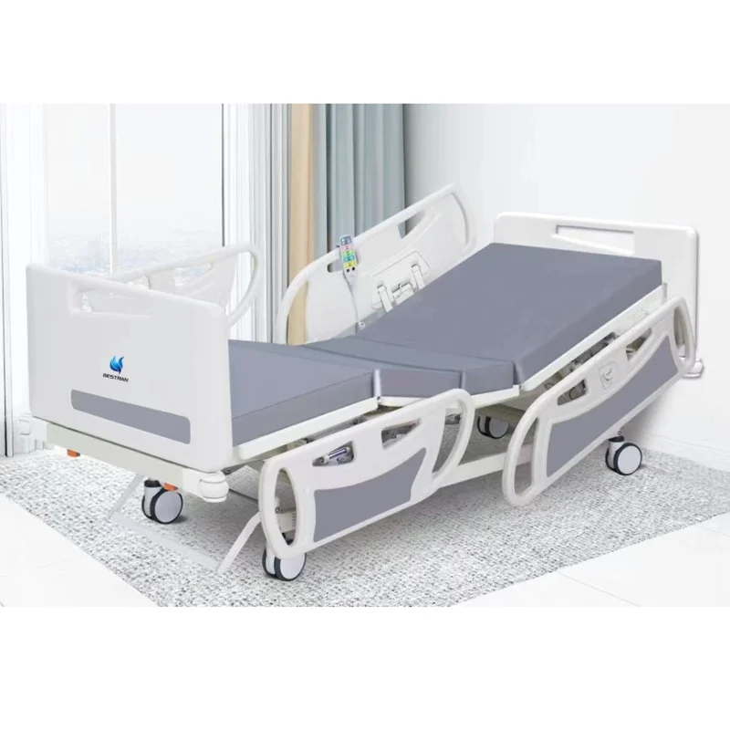 BT-AE089 5 function electric hospital ICU bed medical patient care bed with ABS side rails wheels price