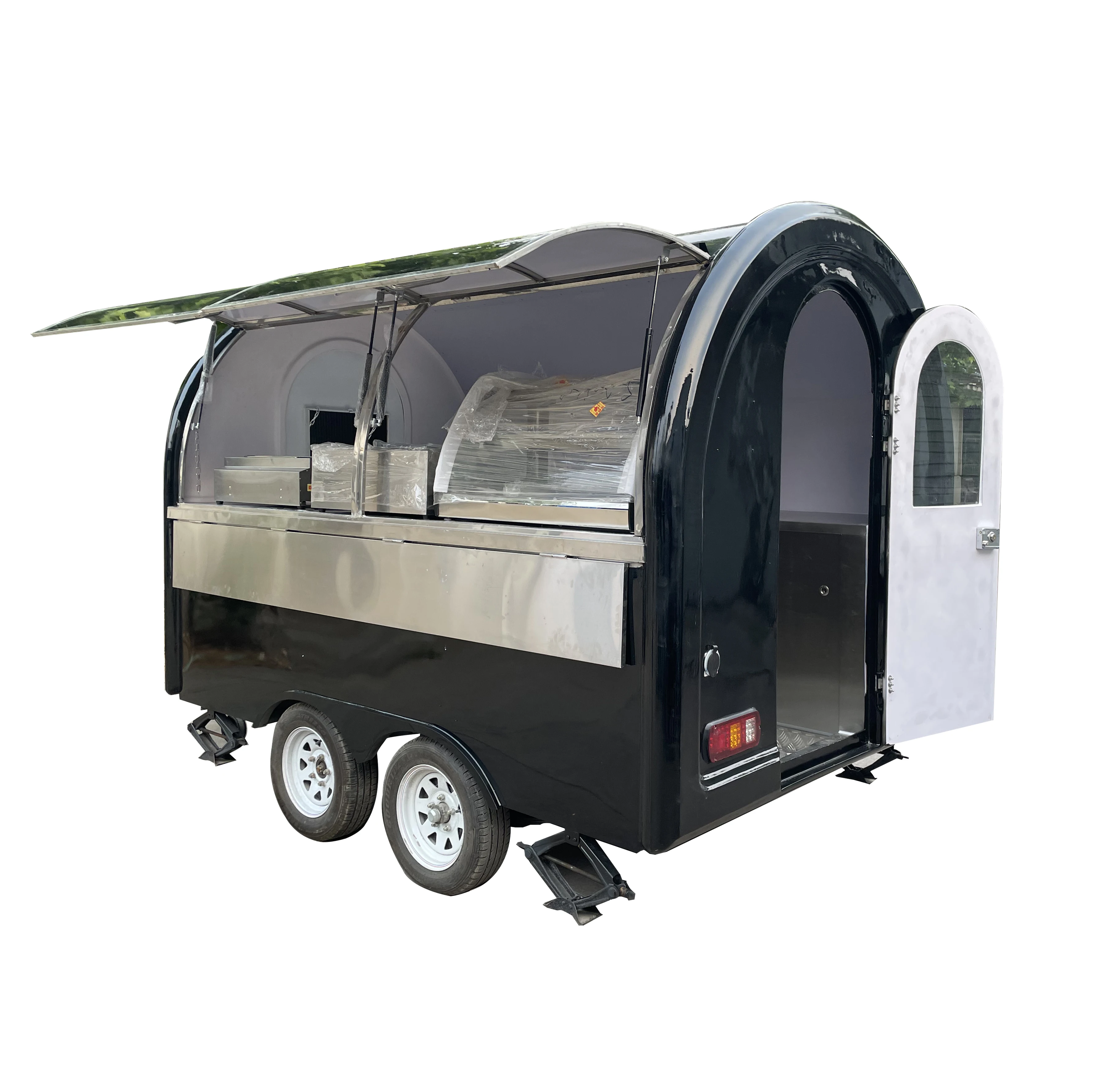 Tune Cooking Catering Car Food Truck Mobile Kitchen Shop Food Trailer with Freezer