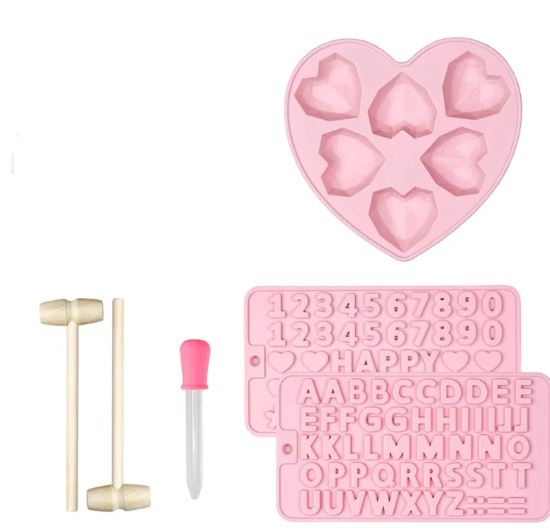 Silicone cake chocolate big love diamond mold set heart-shaped cake baking mold