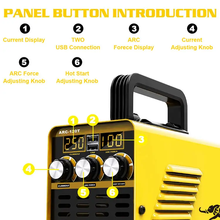 Igbt Inverter 120A Mma Stick Welder Ac 220V Arc Welding Machine