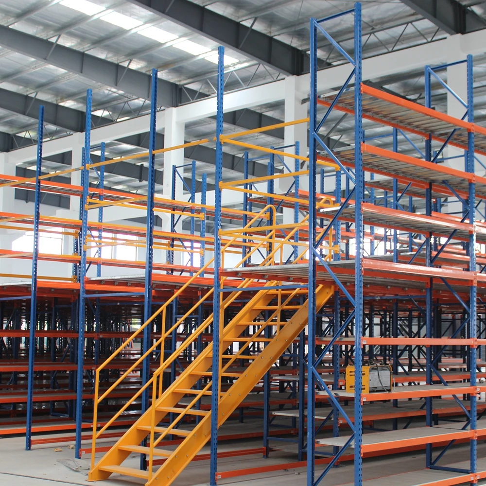 Высоко Качестенные промышленные склад хранения сверхмощная мезонин полки система стеллажей