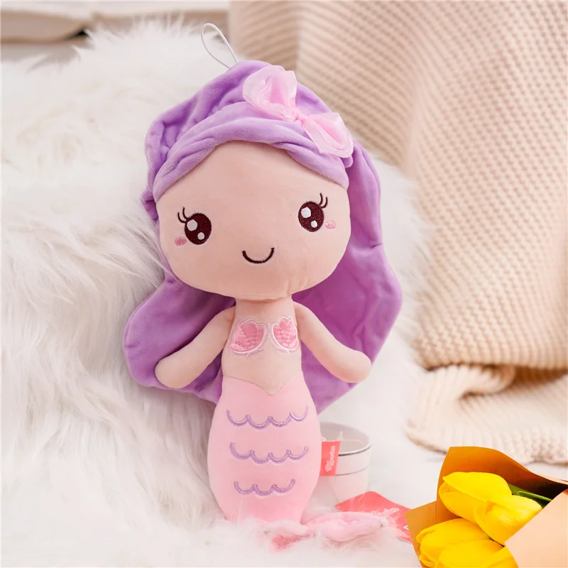 Wholesale High Quality Small Plush Mini Mermaid Toy With Big Head Stuffed Mermaid Soft Rag Doll Girl Birthday Gift Present