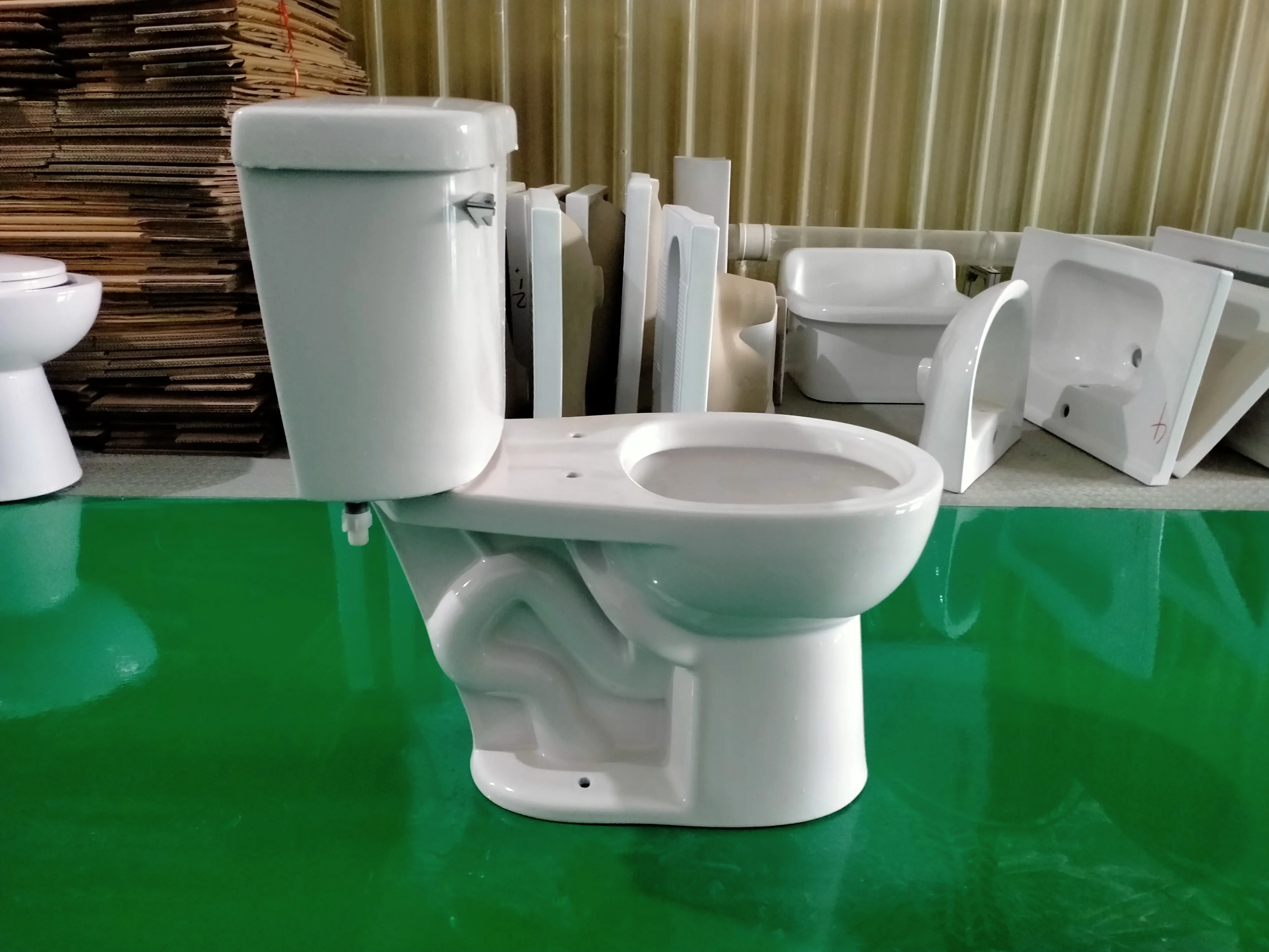 American Style Inodoro Cheap Toilet Bowl Two Piece S- Trap Wc Toilet With Low Prices Elongated Toilets