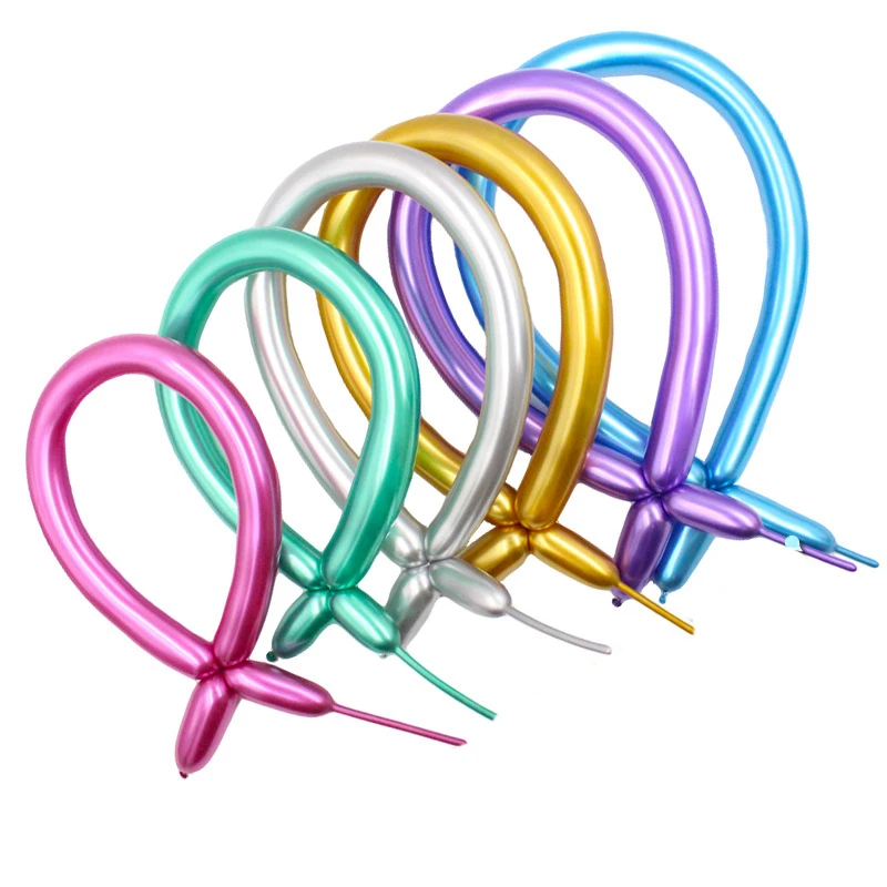 High Quality Metallic 260 Balloons Long Magic Woven Balloons Hundred Shape Kids Toys Wholesale