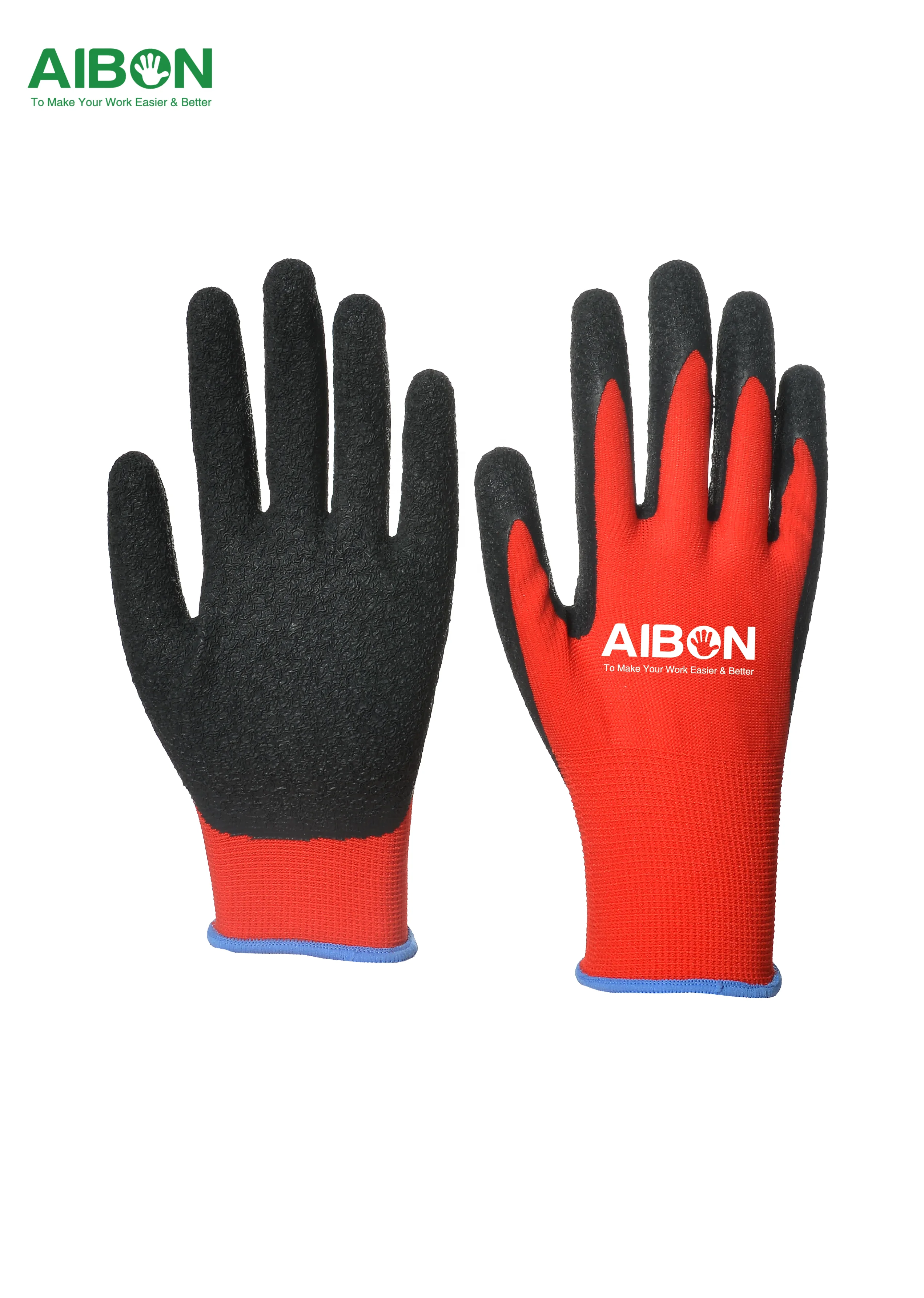Crinkle Latex Coated Construction Gloves Handjob Level 5 Needle Resistant Gloves Man Customized Gloves