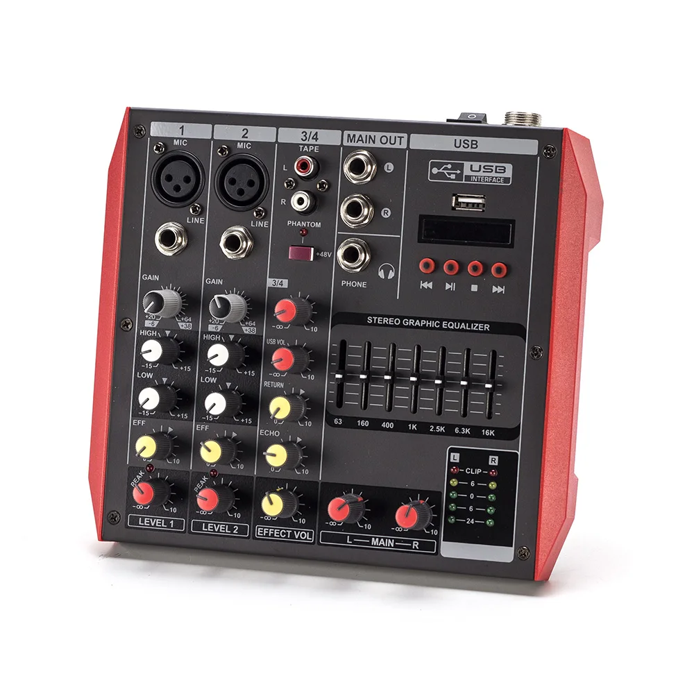 LANE BN-4P49 mixer audio usb recorder 4 channel audio mixer price mixer audio digital recording