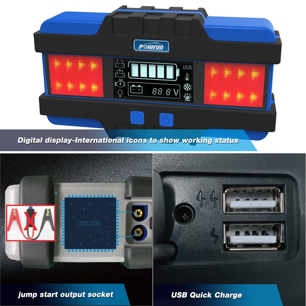 High quality emergency tools power bank car jump starter 12v car jump for Outdoor travel