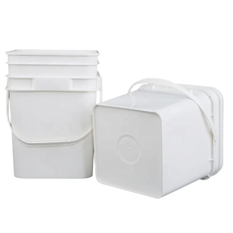 factory wholesale foog grade 10L square plastic bucket custom packing bucket with lids and handle