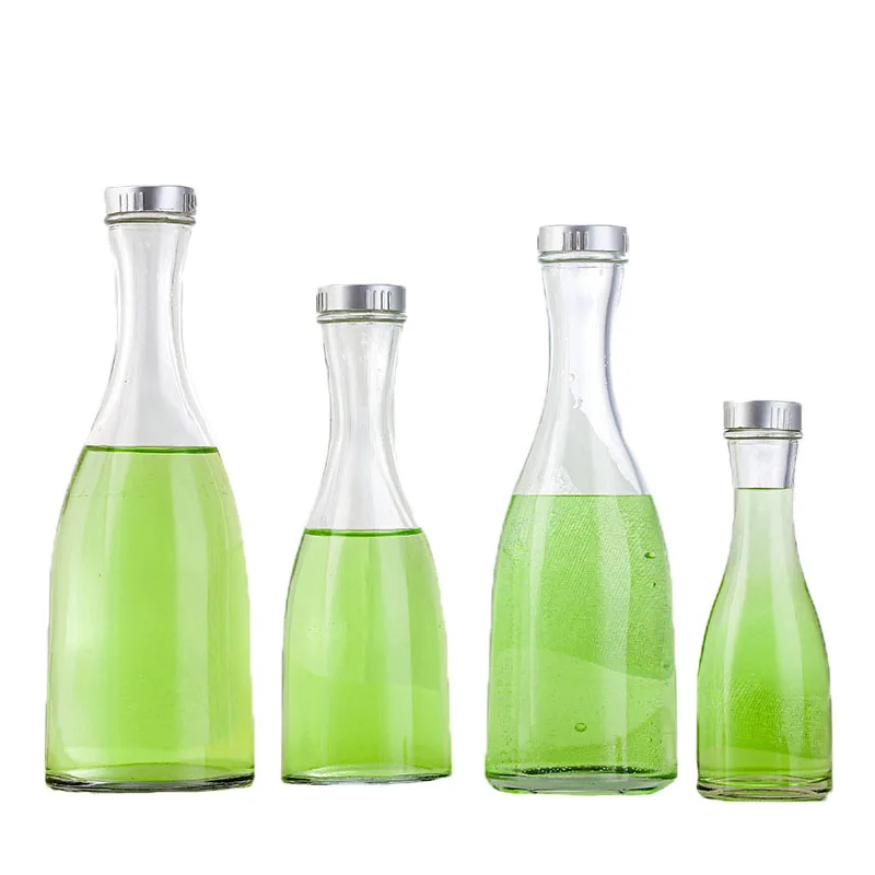 Wholesale Custom LOGO New Thickened Glass Empty Bottle Creative Wine Juice Glass Bottle