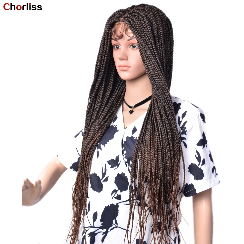 Cheap Price Lace Front Braid Wigs With Bady Hair Heat Resistant Synthetic Hair Wigs For Black Women 4*4 hd Lace Frontal Wig