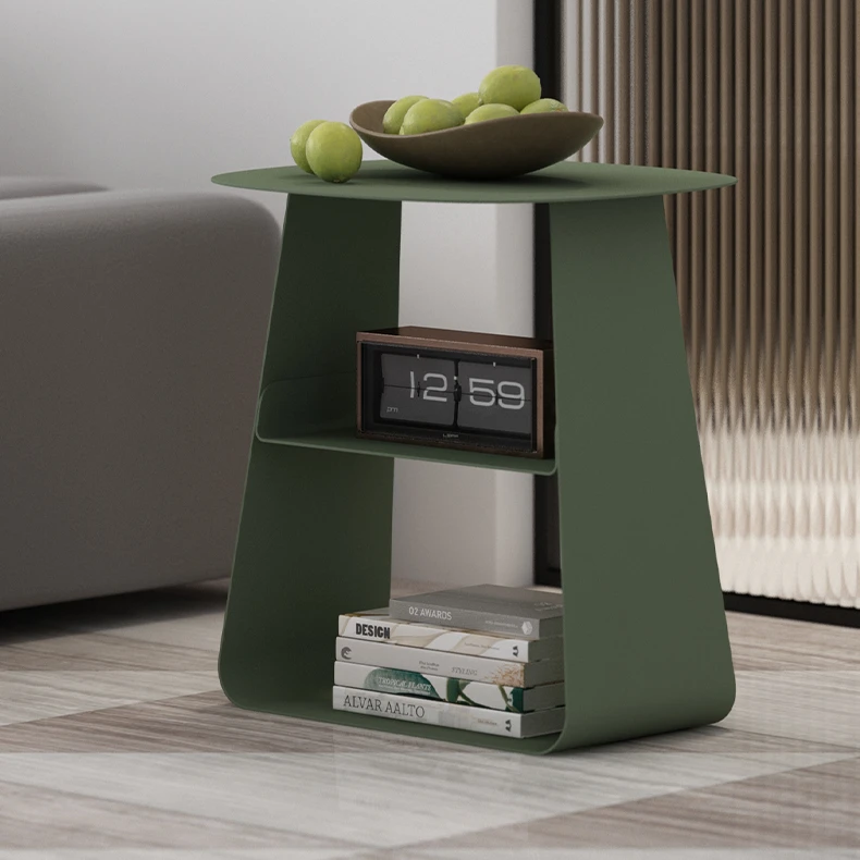 green coffee table with 2 layer for living room