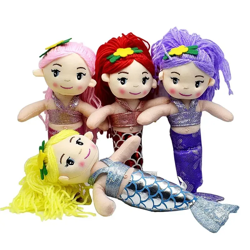 Wholesale 30 cm Cute Mermaid Girl Doll Plush Toys Customize Popular Fish Princess Stuffed Toy
