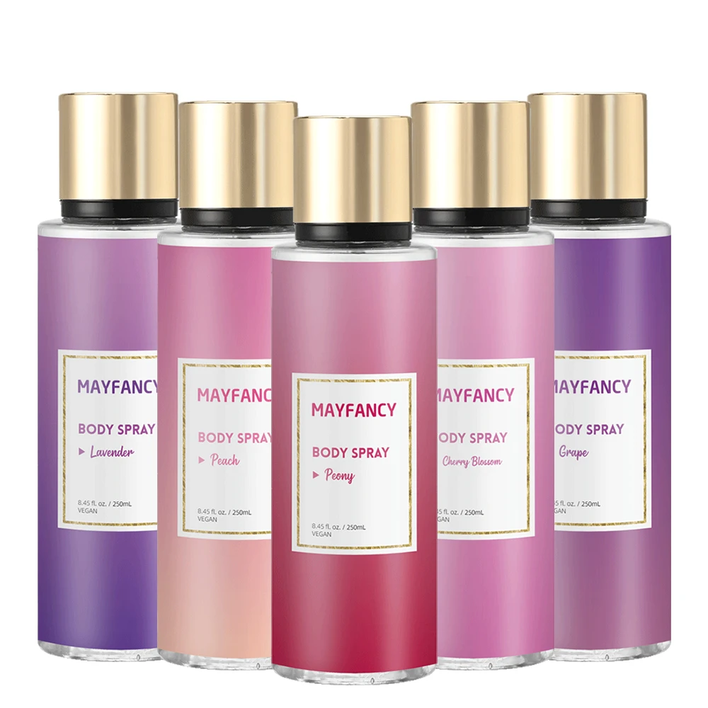 Vegan Hydrating 250ml Support Sample Best Body Mist Perfume Spray with Sweet Lychee Scent for Women Skincare Adults Female 3000