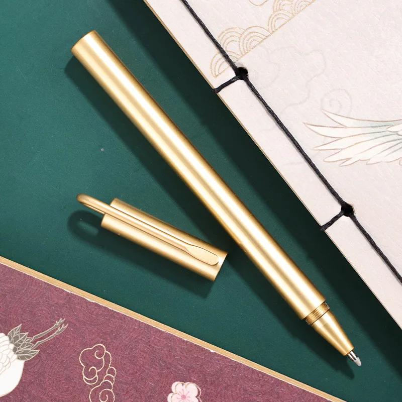 new Hexagonal Brass Pen Shinny rose gold plated metal ball pen custom oem branded logo pen