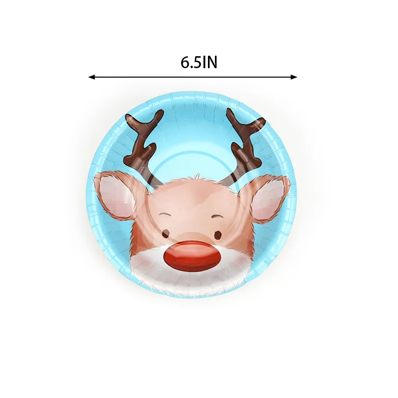 Christmas Paper Plates and Napkins Party Supplies Disposable Dinnerware Set Merry Christmas Decor, Xmas Winter Holiday Tableware