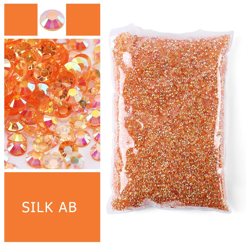 10000pcs bag 6mm resin Flatback Rhinestones Round Crystal Nail Art Rhinestones Round Beads Sizes for Nails Decoration_19