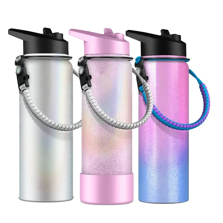 304 Gallon 2 Liter Stainless Steel Wide Mouth Water Jug 128 Oz Insulated Water Bottles Handle Jug Arabic Vacuum Flask Bottle Set