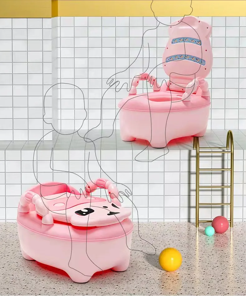 Cute Cow Portable Potty Portable Baby Toilet Potty Training Seat Child Pot Training Girls Boy Potty Kids Chair Toilet Seat Pot