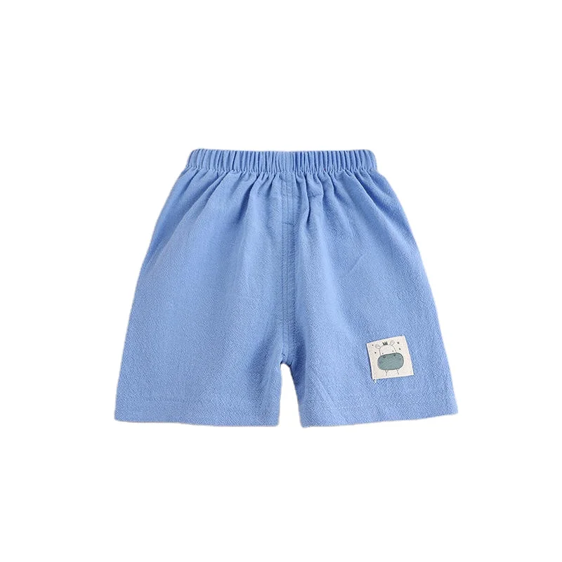 Wholesale Summer 1 to 5 Years Boys Pants Cotton Linen Girls Short Pant Candy Colored Casual Shorts Kids Clothing for Children