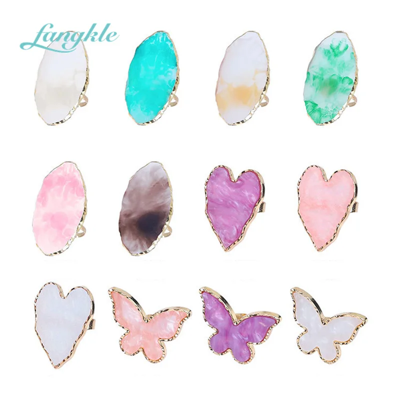 Fangkle Oval Shaped Colorful Nail Gel Polish Painting Ring Nail Art Palette