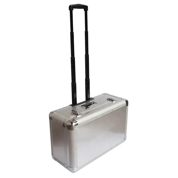 OEM office travel carry on barber aluminium suitcase with trolley