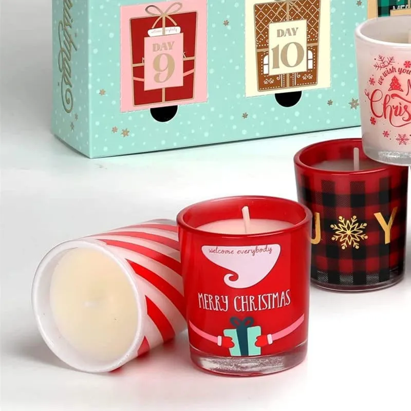 Huaming Aesthetic Short Aroma Therapy Candle Set Perfume Soy Wax Christmas 12 pcs Scented Handmade Candles with Unique Scent