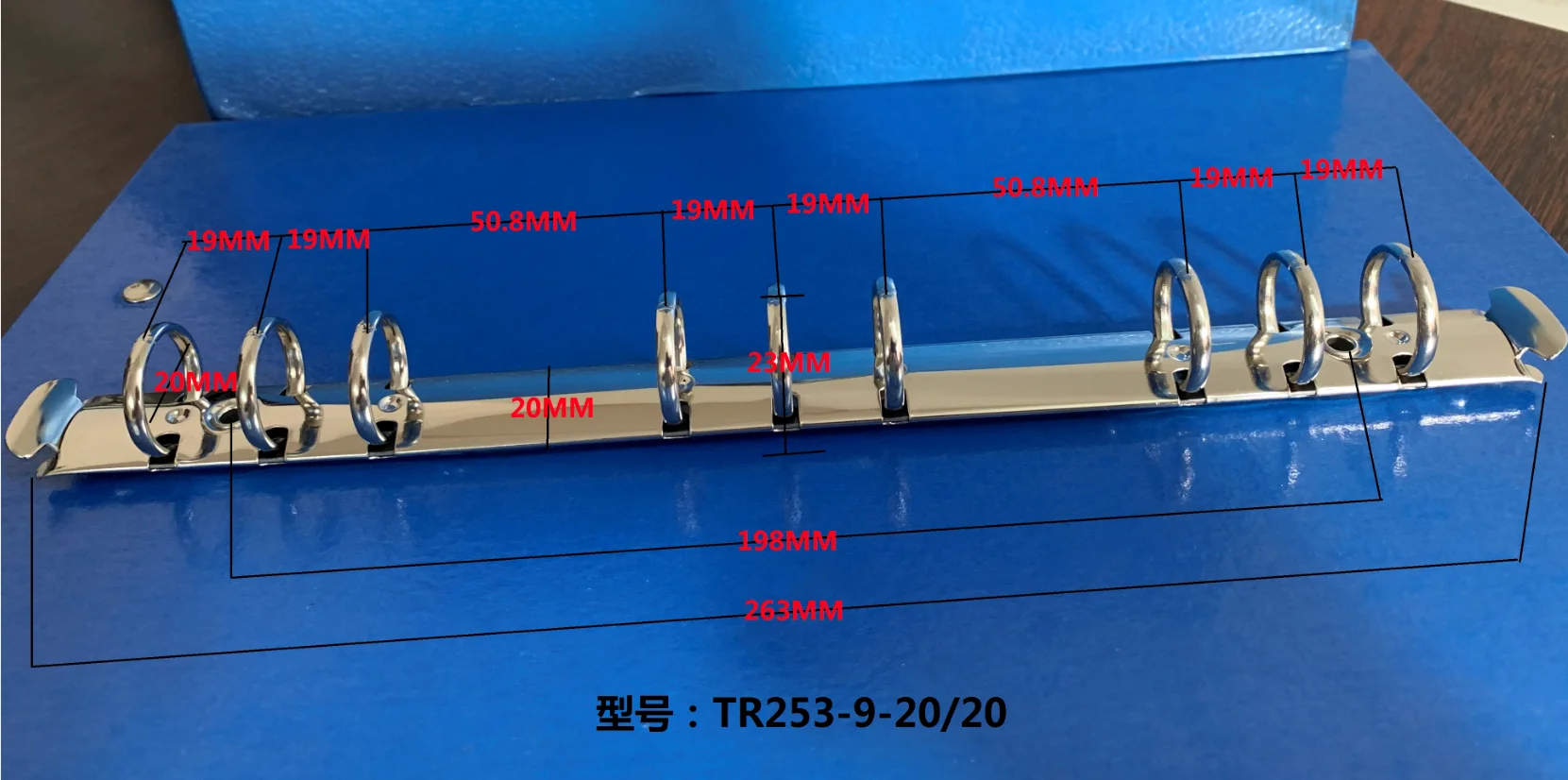 wholesale price Good clip O shape 9 ring binder folder With switch for office stationery