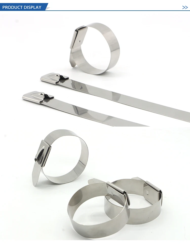 316 Stainless Steel ball lock non coated Cable Zip Ties