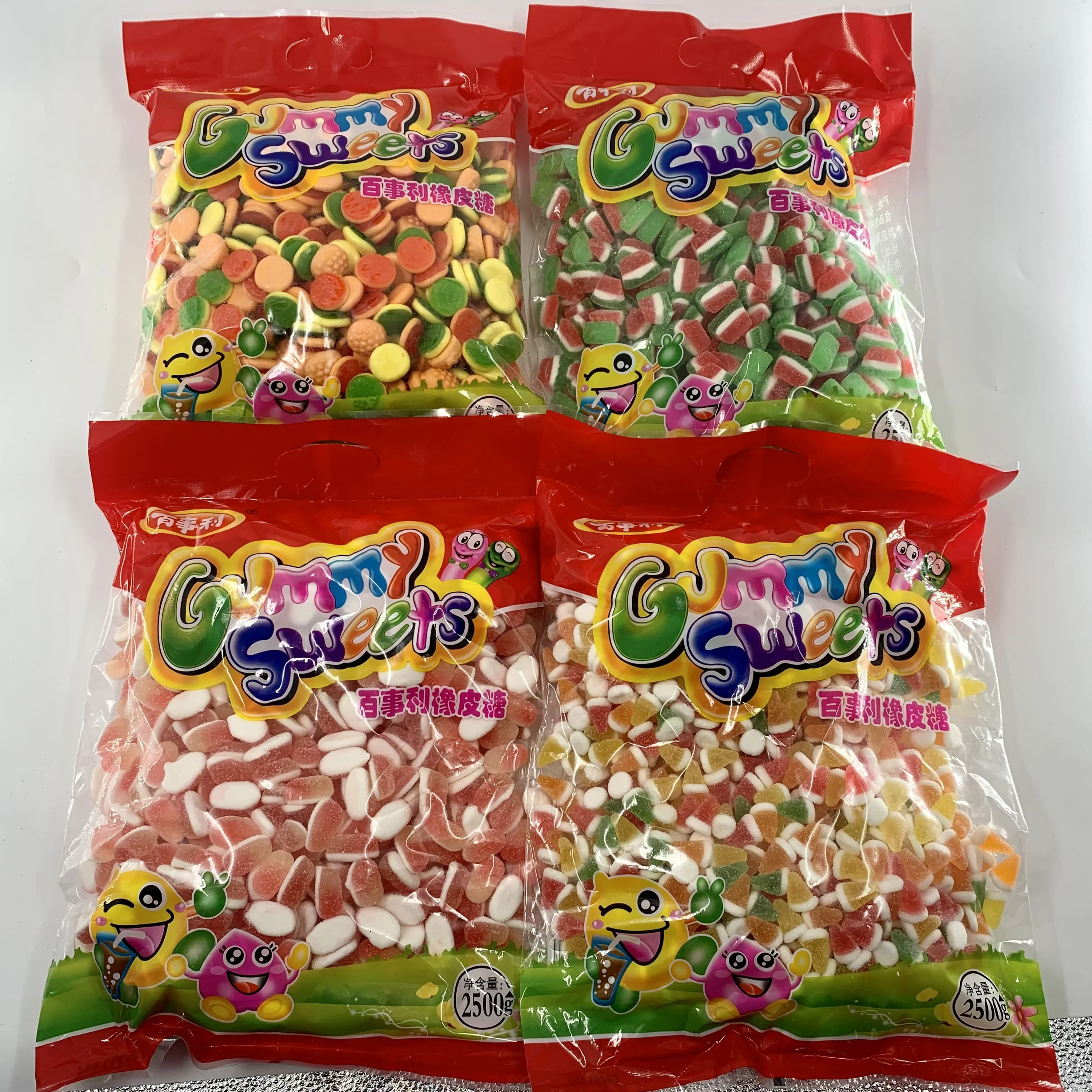 Custom shape fruity flavor bulk HALAL confectionary gummy candy manufacturers