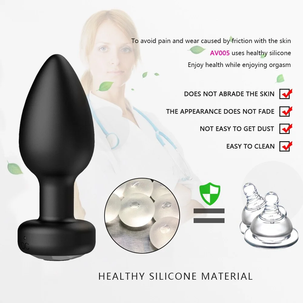 Wholesale 10 Vibration Modes Anal Sex Toys Silicone Prostate Massager  Man Wireless Remote Control Vibrating Butt Plug