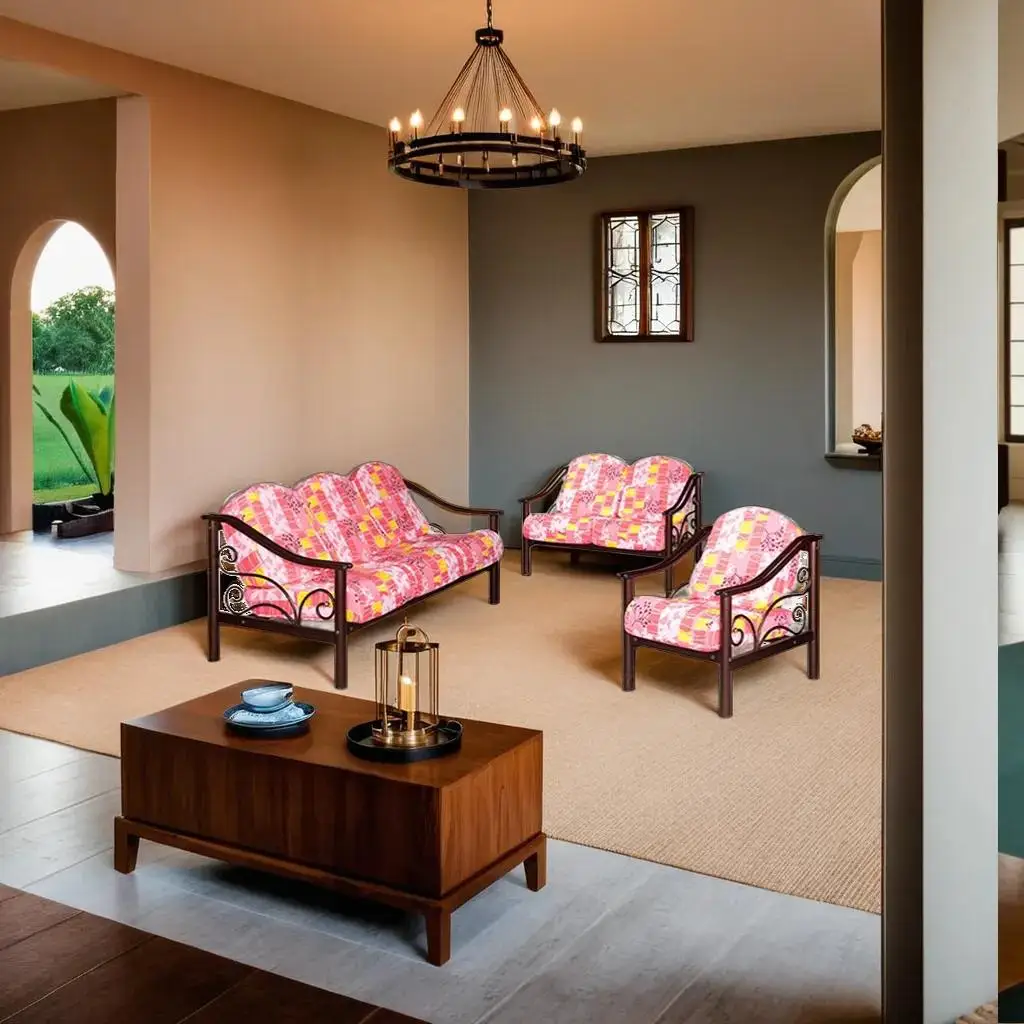 Wholesale Sectional Sofa Living Room Furniture KD-Rose Traditional Sofas Set Cushion Excluded